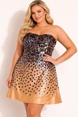 Jewel New W Tags Prom Cocktail Strapless MiniDress Rave Party Dangle sequins Y2K